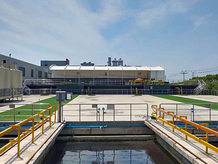 客戶某廢水處理廠施工現(xiàn)場