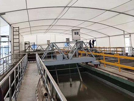 客戶某廢水處理廠施工現(xiàn)場