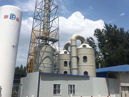 華新客戶某電子廠廢氣處理施工現(xiàn)場